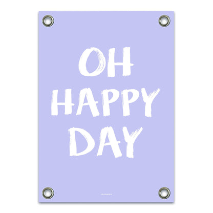 VM | Tuinposter happy day paars wit