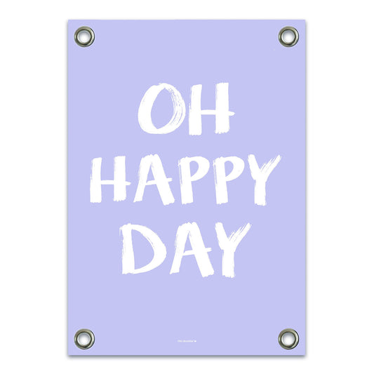 VM | Tuinposter happy day paars wit