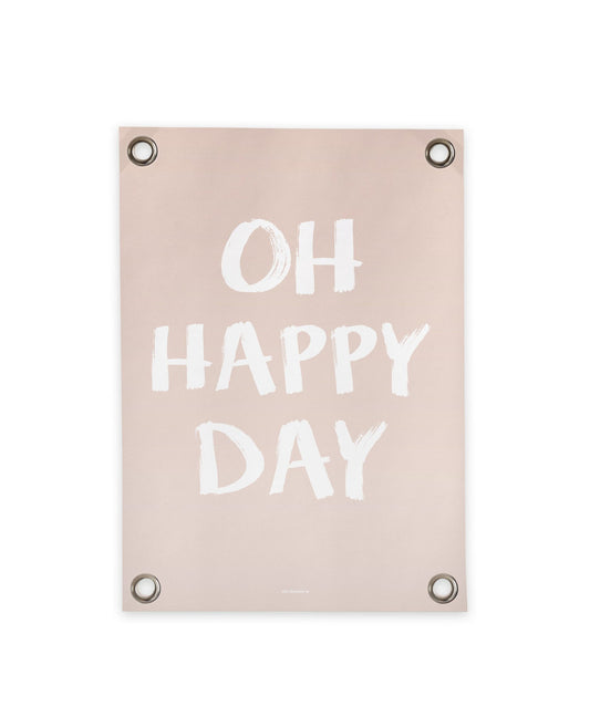 VM | Tuinposter happy day beige wit