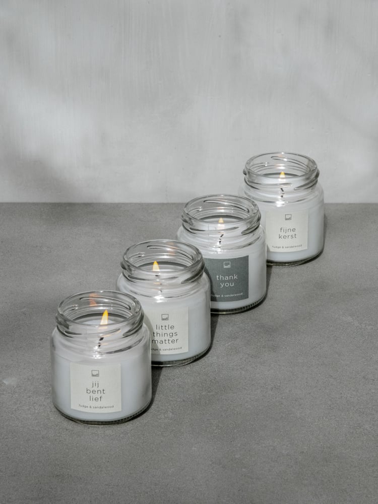 Leeff | Geurkaarsje in glazen pot |  Little things matter
