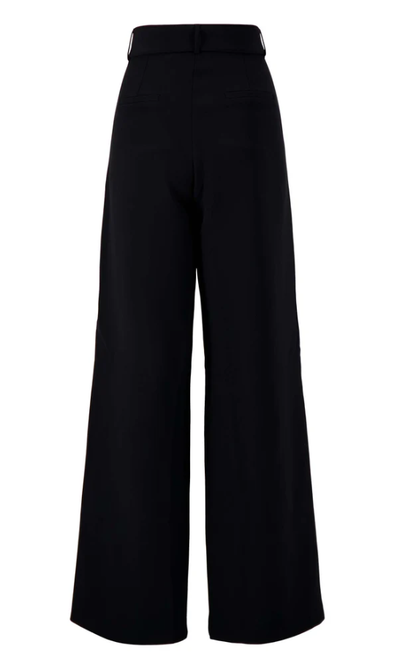 Zusss | Wijde broek met ceintuur zwart