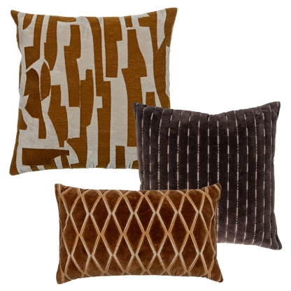 Woood | Kussens Isai set van 3 bruin