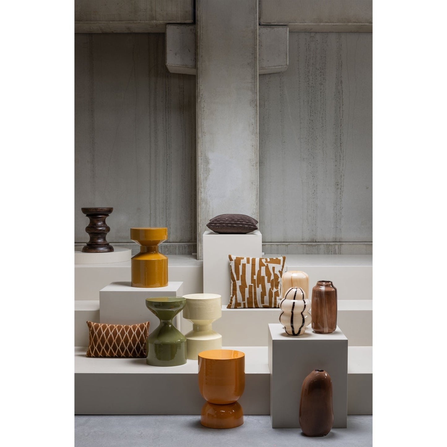 Woood | Kussens Isai set van 3 bruin