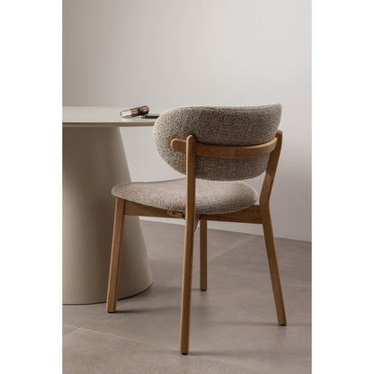 Woood | Eetkamerstoel Udar met houten frame naturel