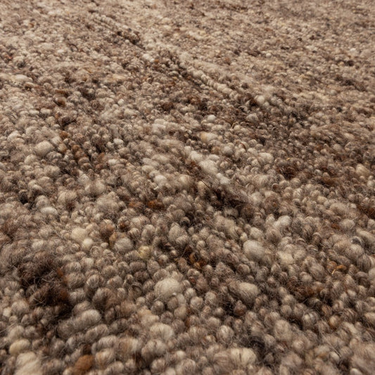 Woood | Vloerkleed Efia wol bruin melange 170x240cm