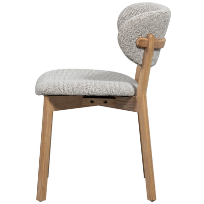 Woood | Eetkamerstoel Udar met houten frame naturel