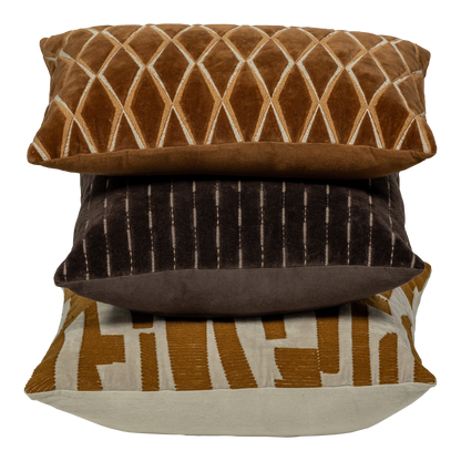Woood | Kussens Isai set van 3 bruin