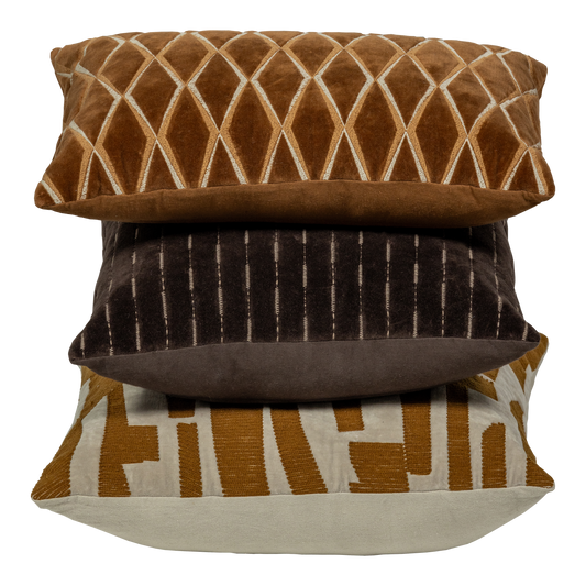 Woood | Kussens Isai set van 3 bruin