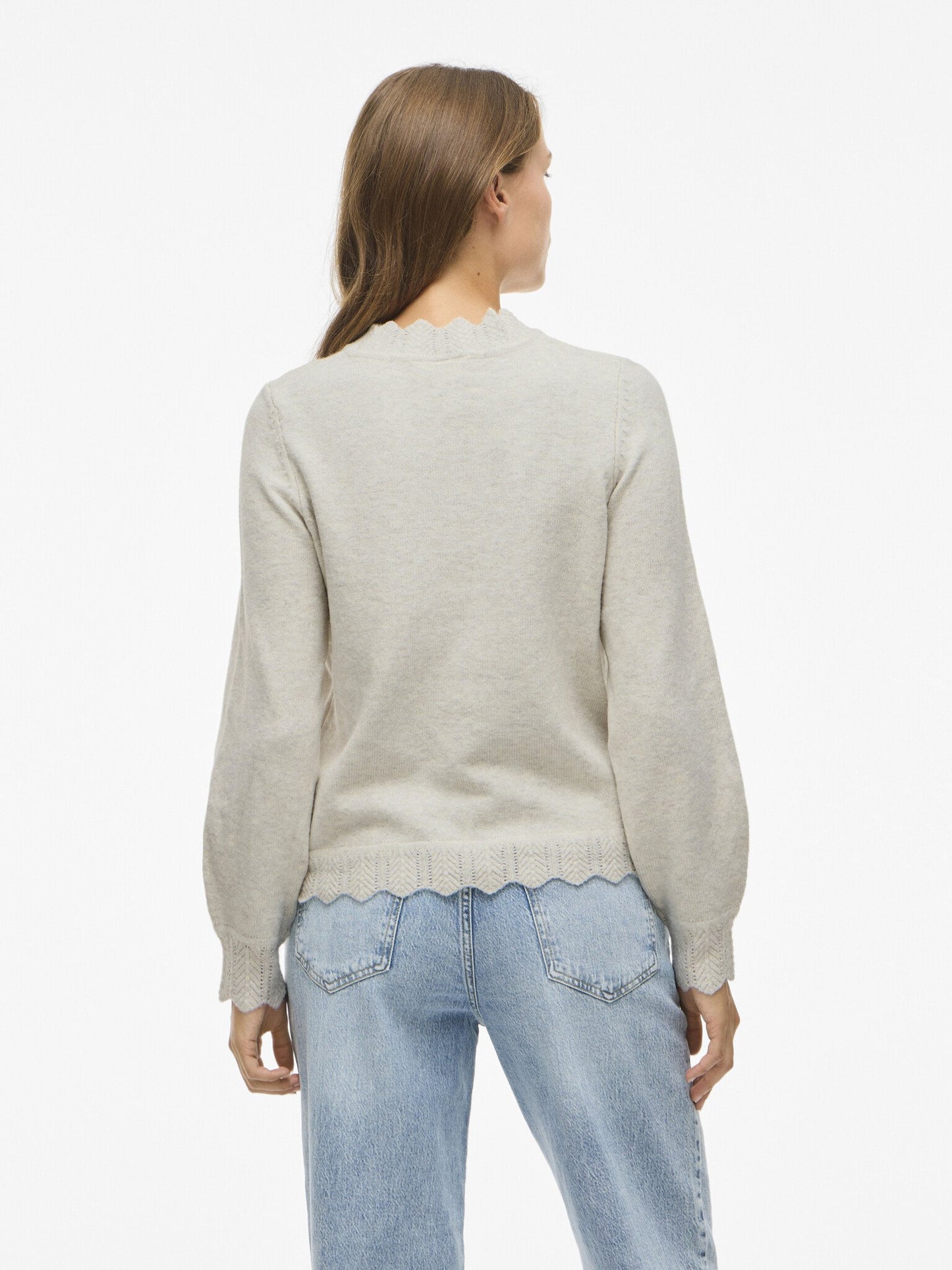 Vila | Trui Nikolina light naturel melange NOOS