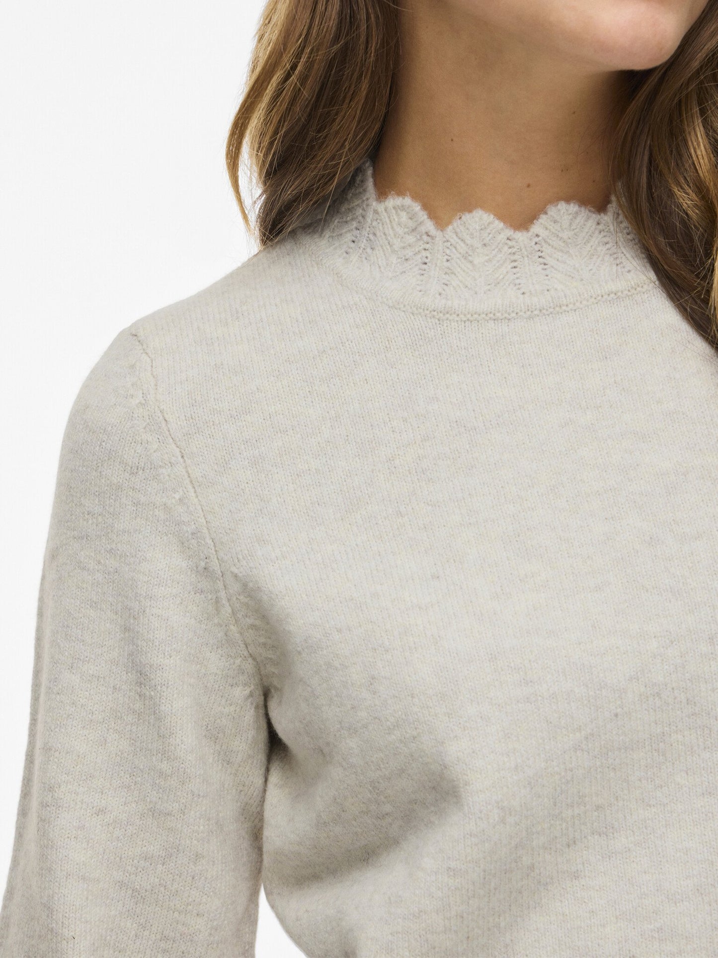 Vila | Trui Nikolina light naturel melange NOOS