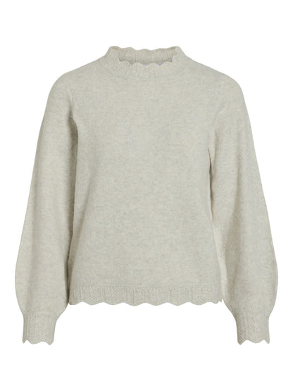 Vila | Trui Nikolina light naturel melange NOOS