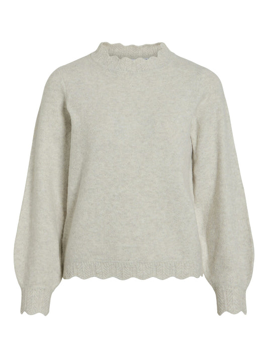 Vila | Trui Nikolina light naturel melange NOOS