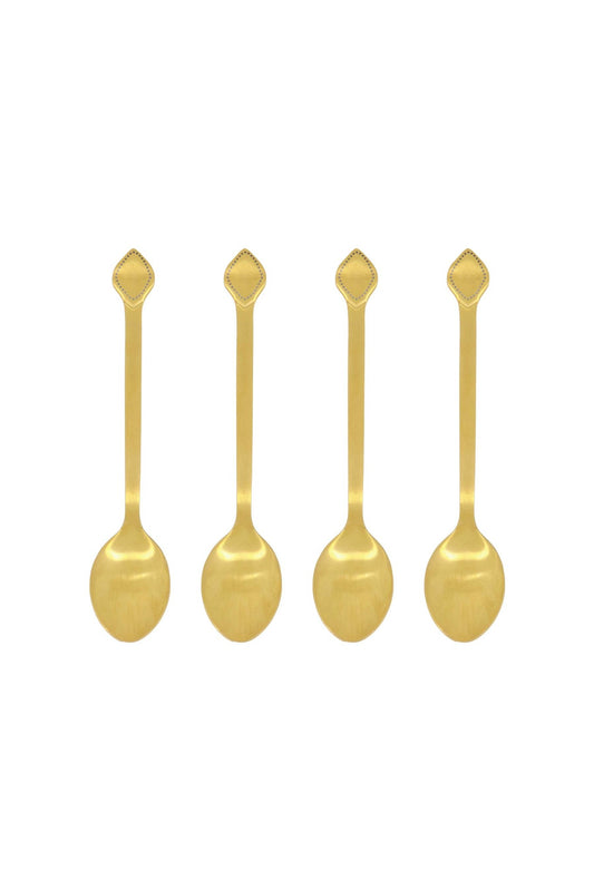Zusss | Set van 4 lepeltjes goud