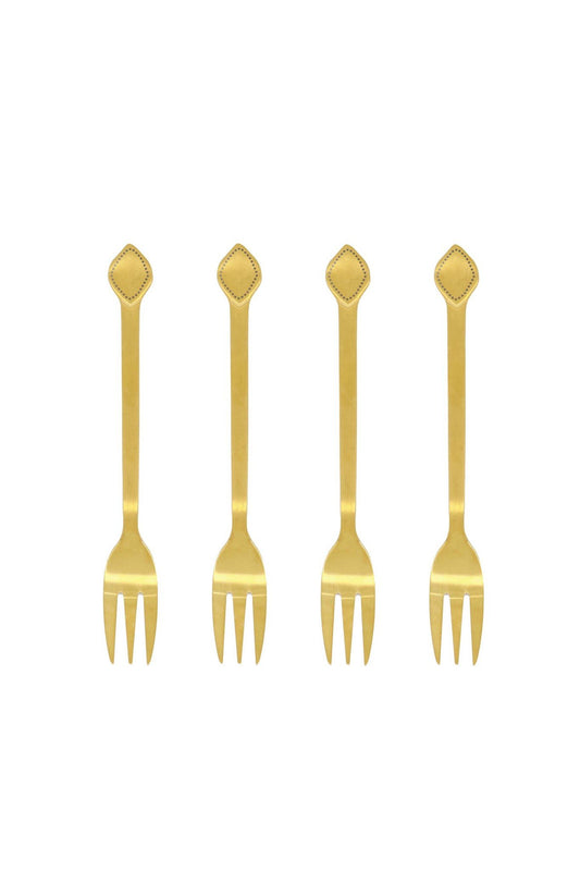 Zusss | Set van 4 vorkjes goud